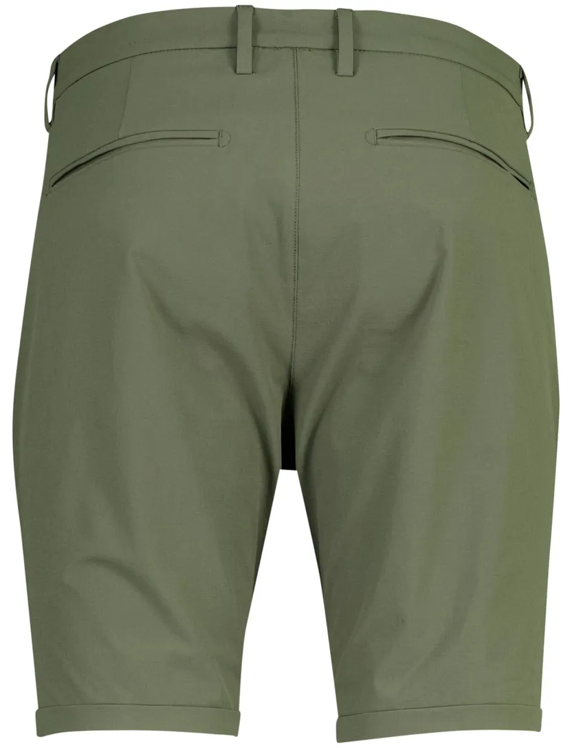Donkergroene korte broek New Zealand van polyamide met omslag