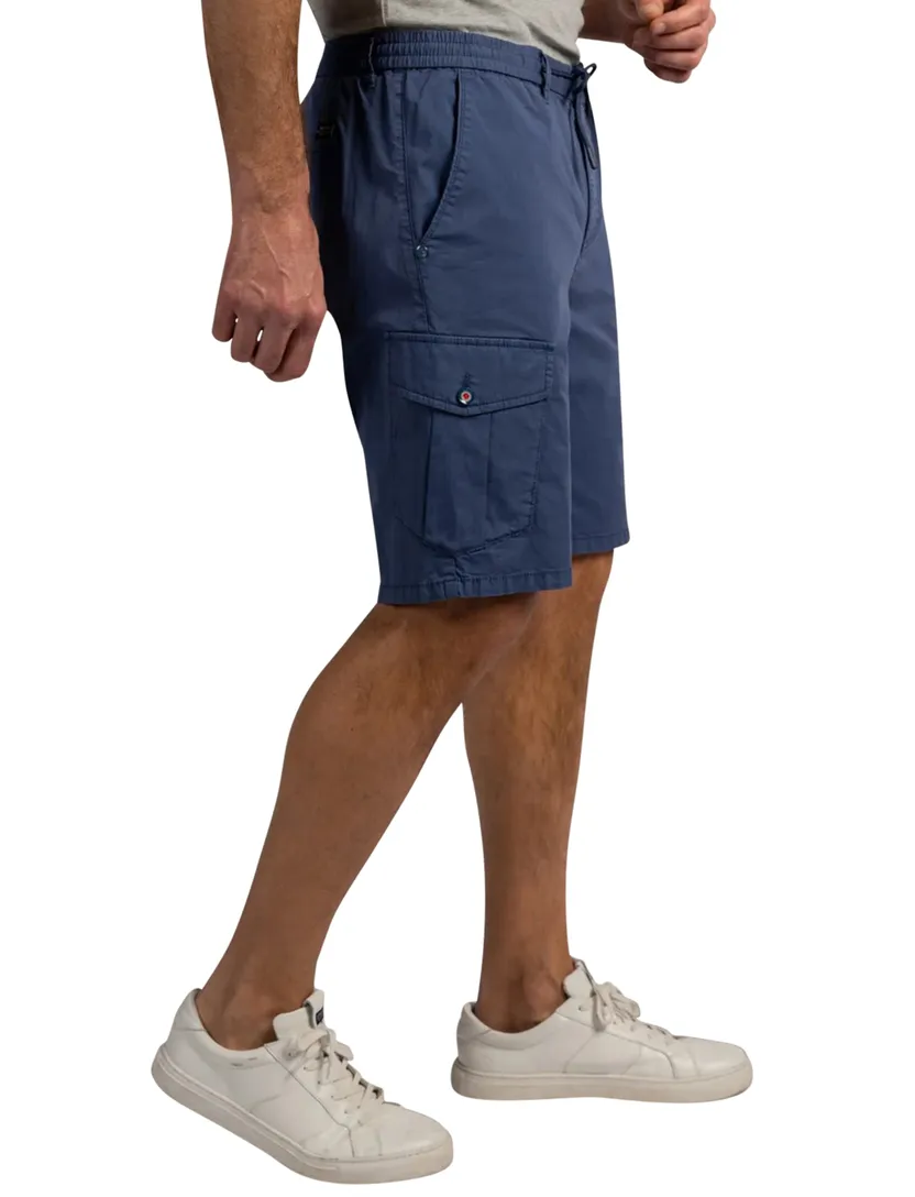 Donkerblauw korte cargo broek New Zealand elastische band