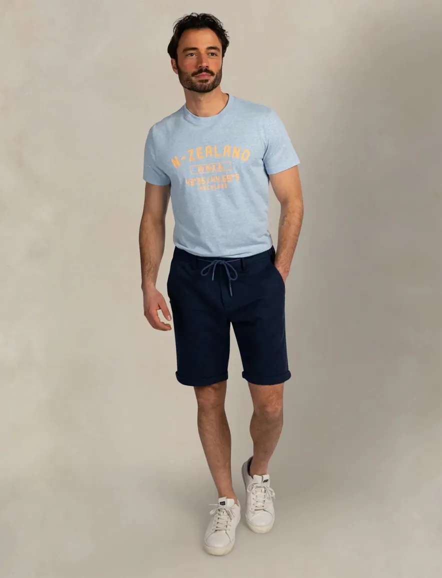 NZA T-shirt lichtblauw met geel logo
