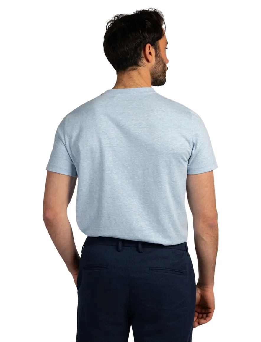 NZA T-shirt lichtblauw met geel logo