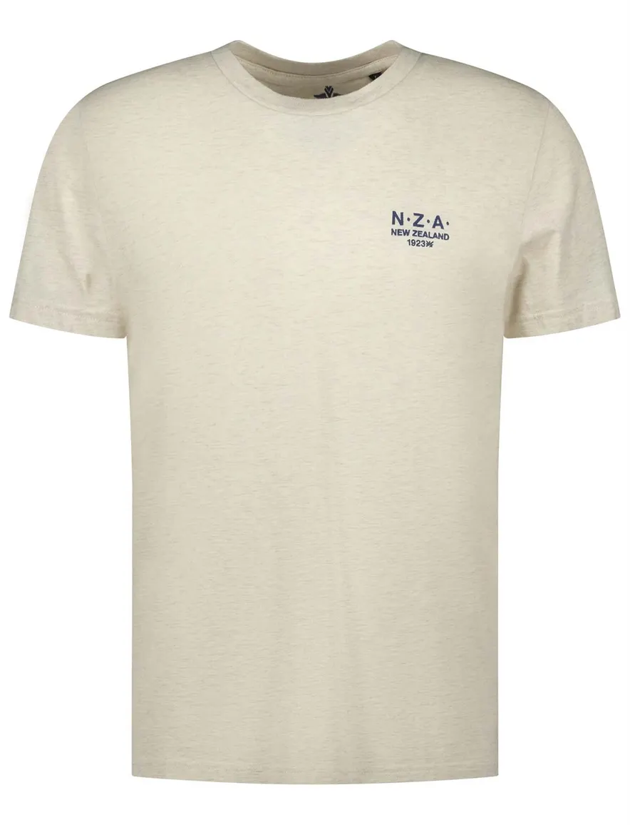 Nza t-shirt ronde hals ecru melange
