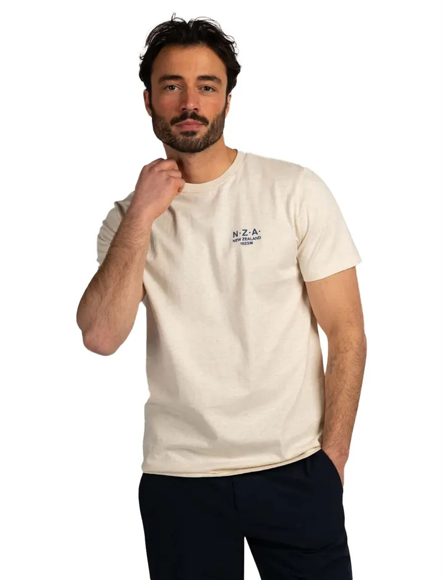 Nza t-shirt ronde hals ecru melange