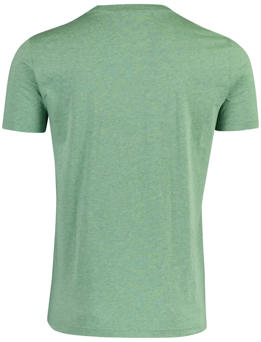 NZA t-shirt ronde hals gemêleerd groen