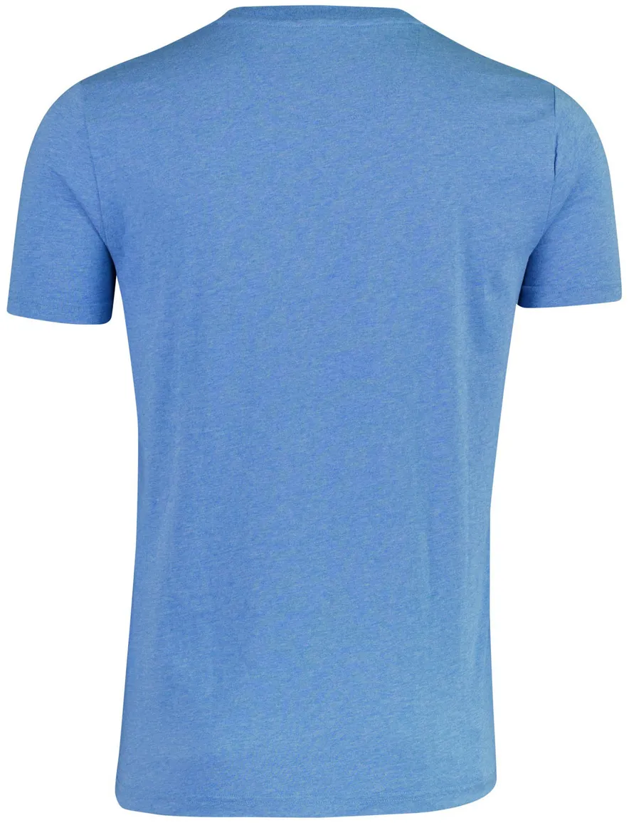 NZA t-shirt ronde hals gemêleerd blauw