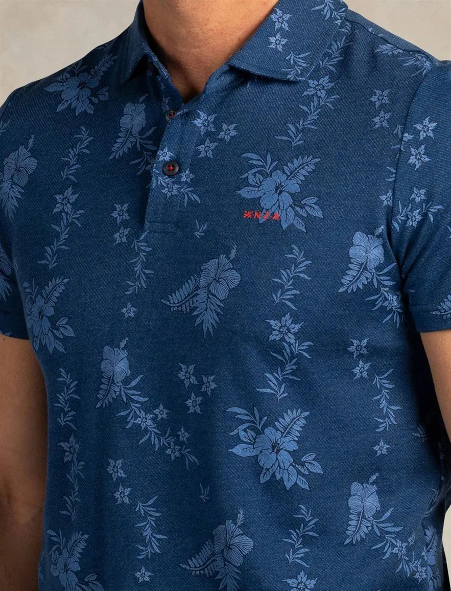 Bloemen geprinte polo NZA normale fit