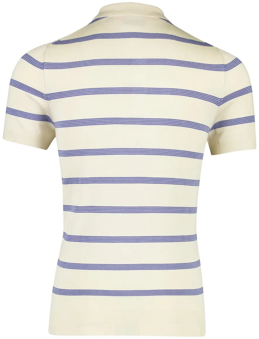 NZA Polo Creme met blauwe streep