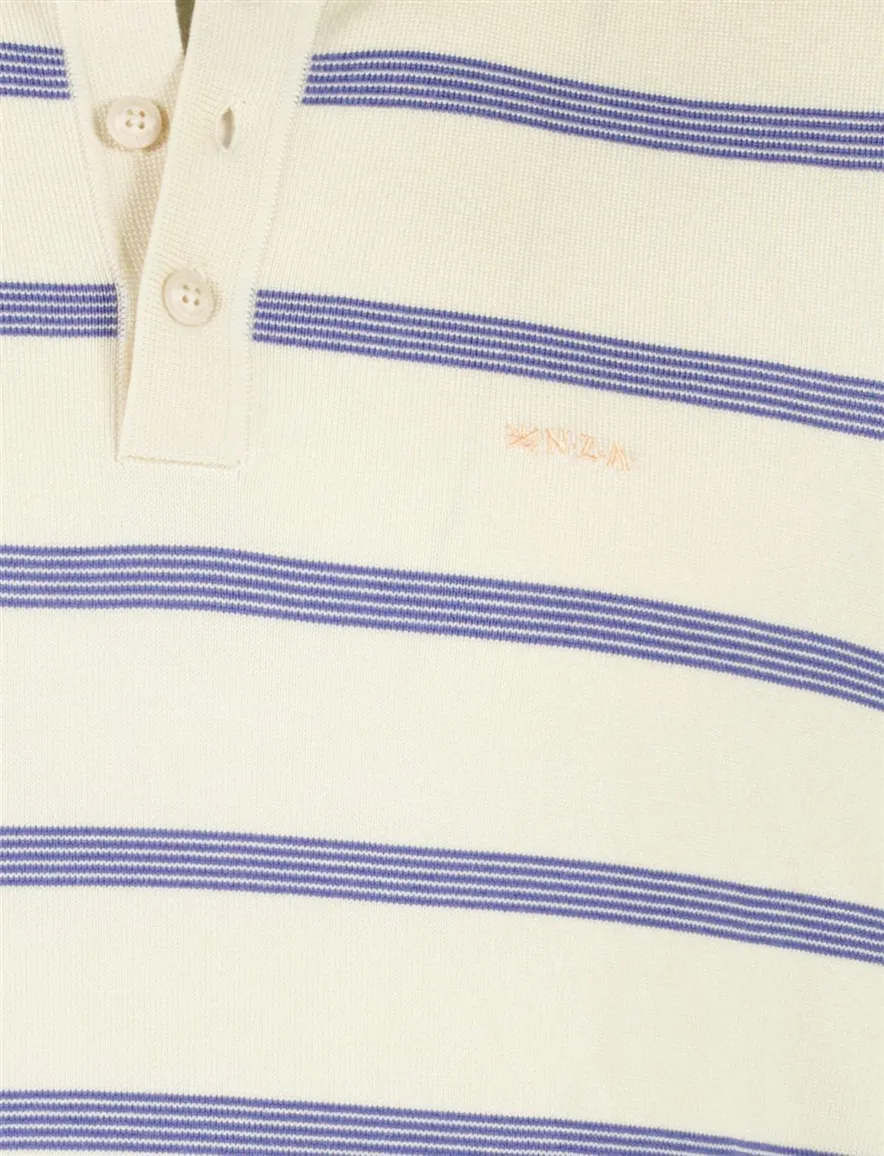 NZA Polo Creme met blauwe streep