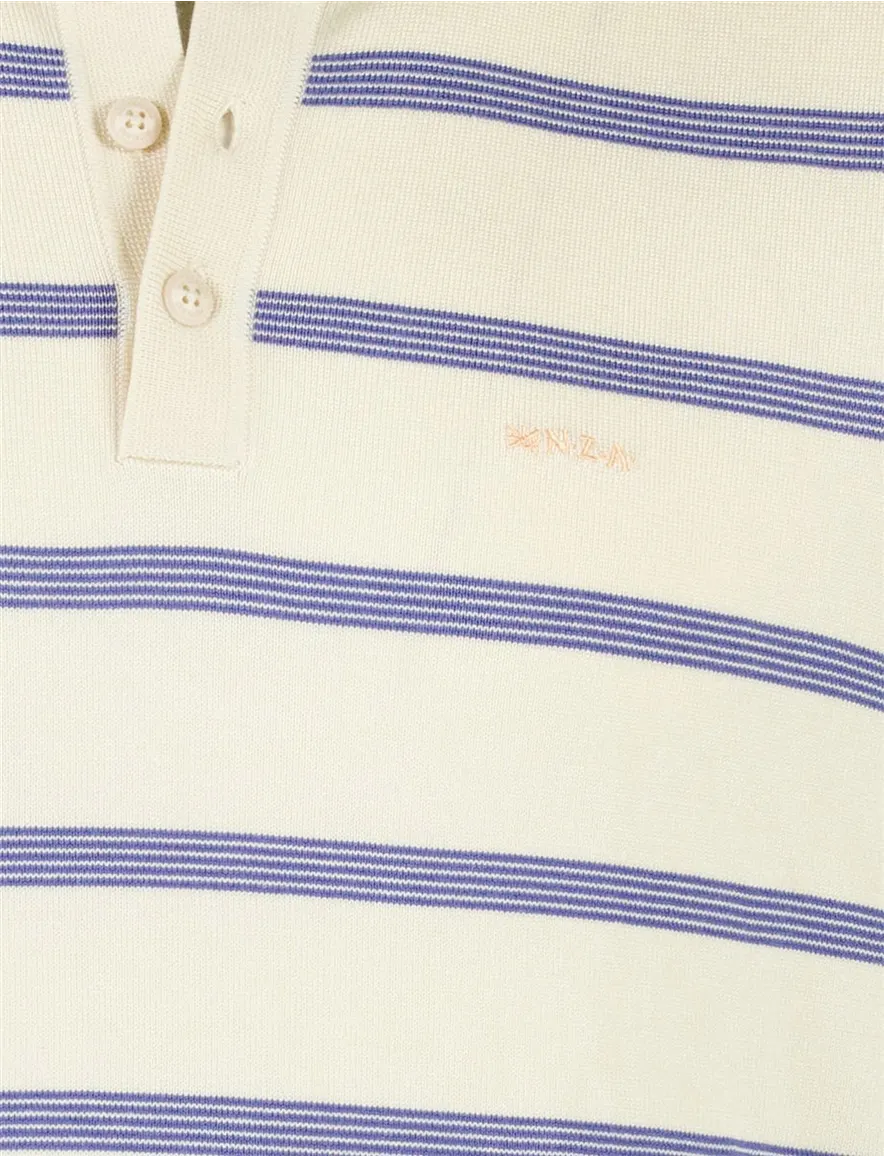 NZA Polo Creme met blauwe streep