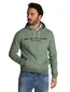 New Zealand hoodie met buidelzak groen gemeleerd en oranje details