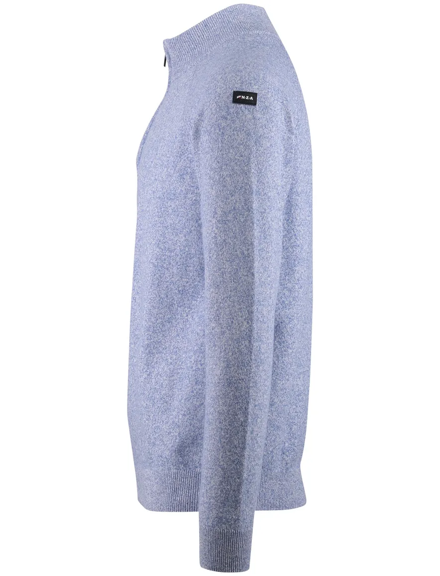 NZA halfzip blauw gemeleerd