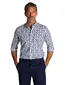 Blauw overhemd New Zealand geprint bloemen