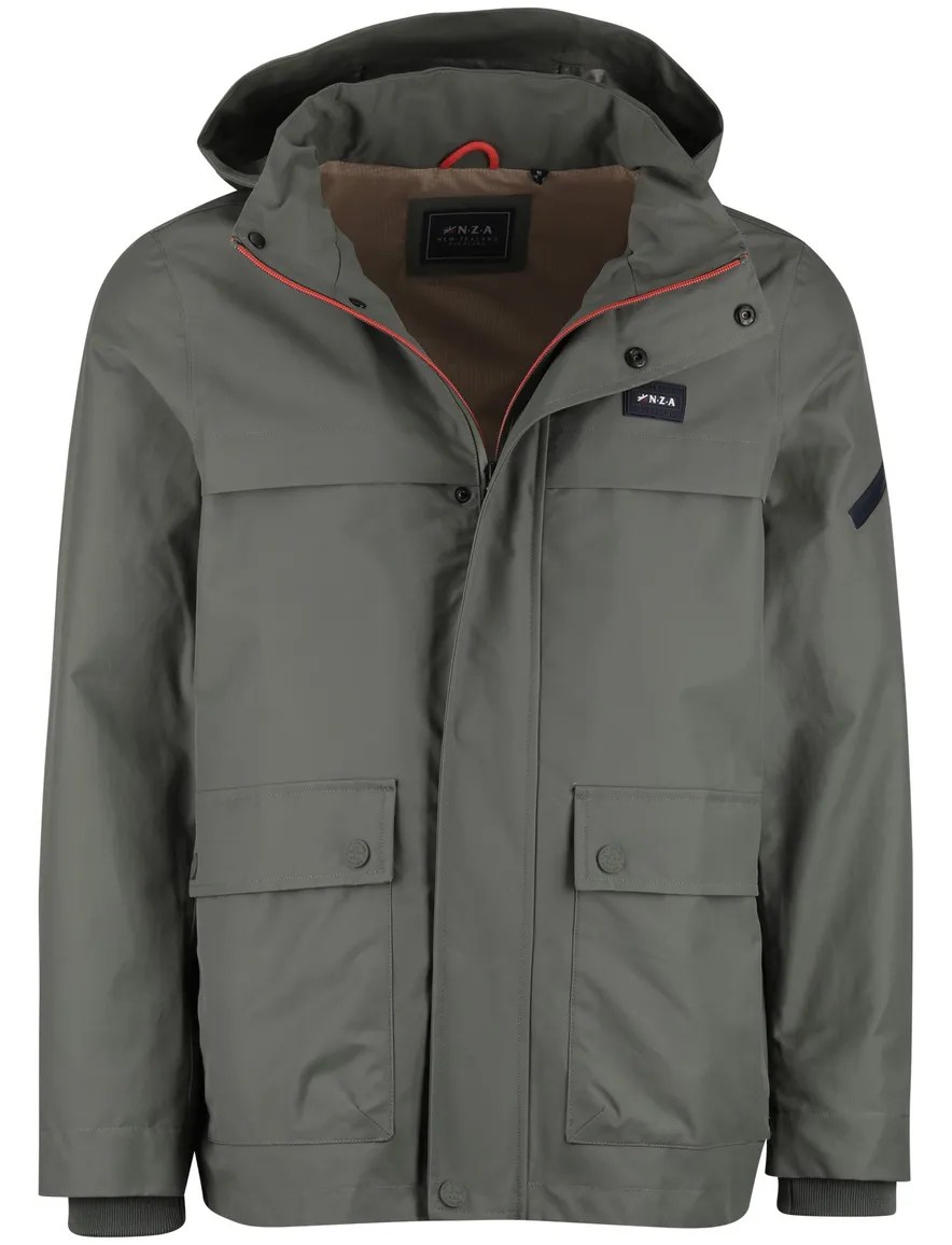 Groene zomerjas New Zealand normale fit waterdicht rits en knopen