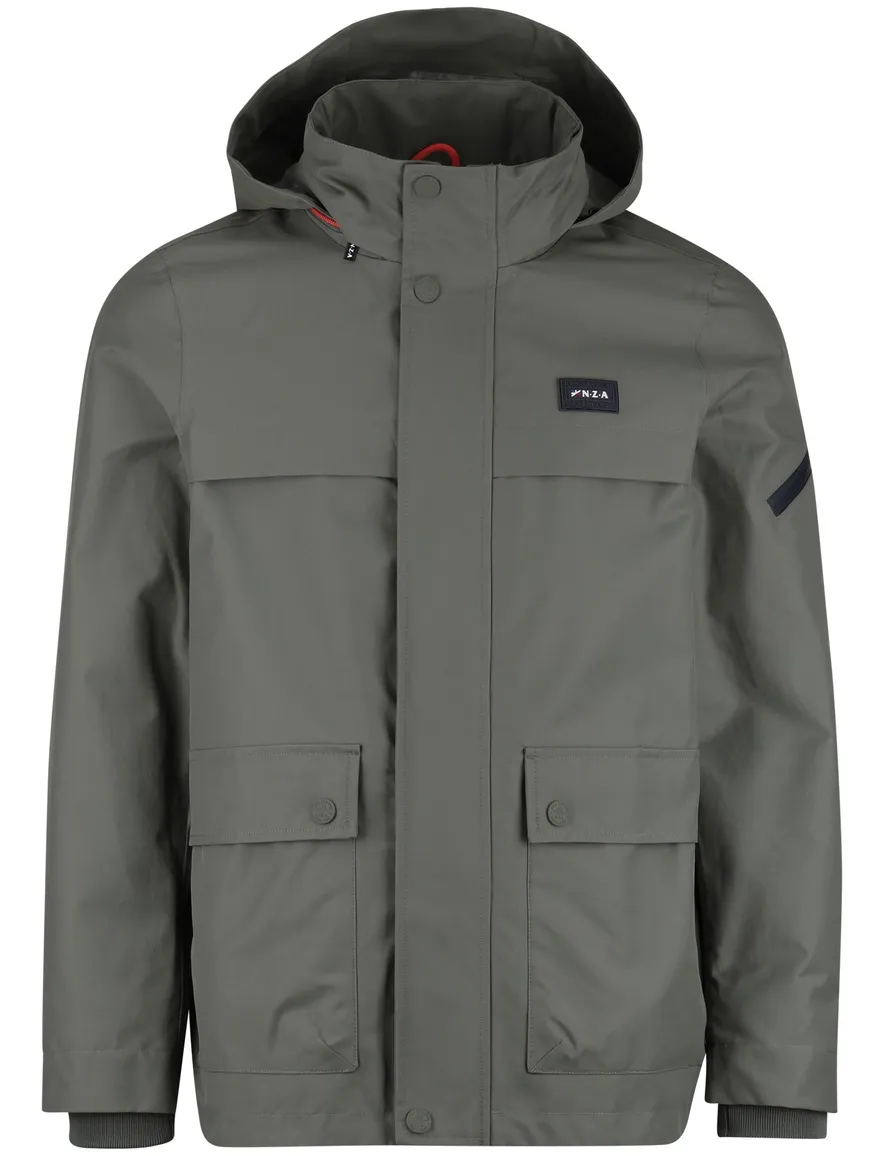 Groene zomerjas New Zealand normale fit waterdicht rits en knopen