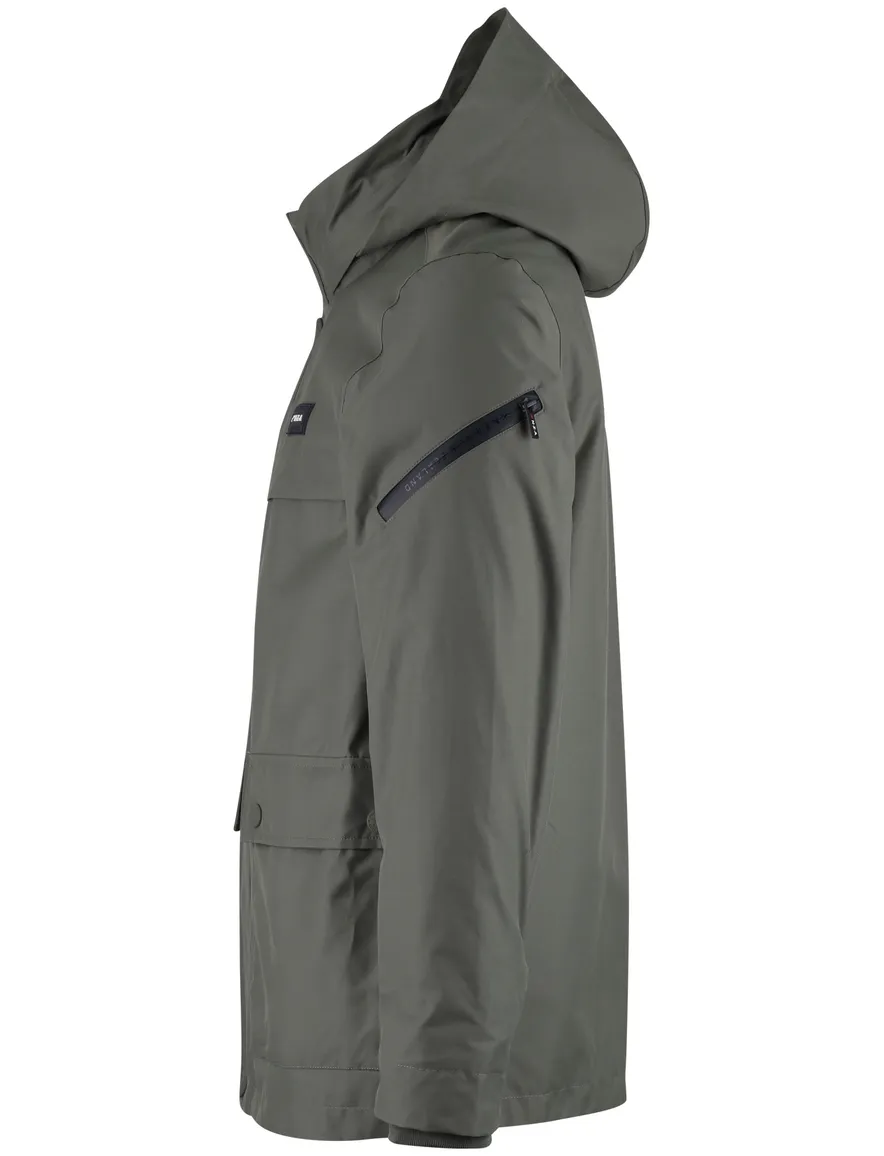 Groene zomerjas New Zealand normale fit waterdicht rits en knopen