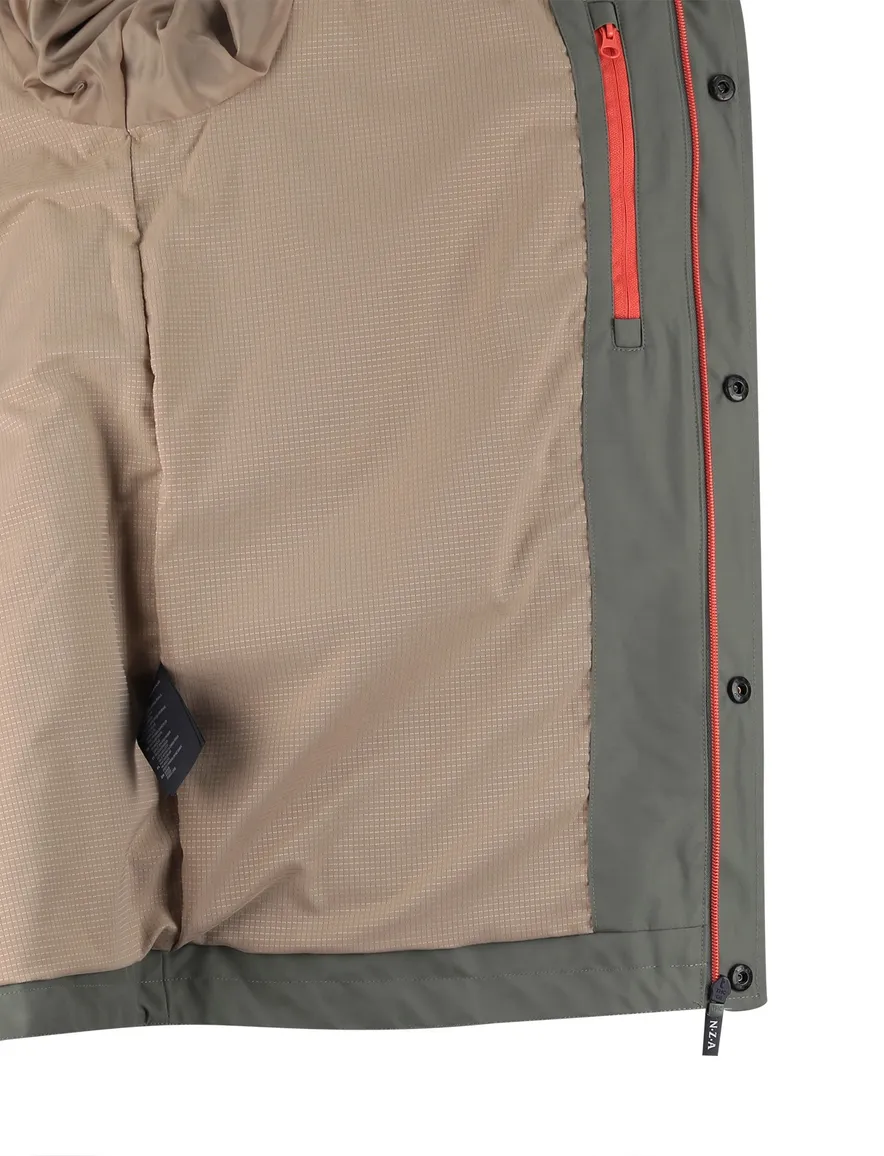 Groene zomerjas New Zealand normale fit waterdicht rits en knopen