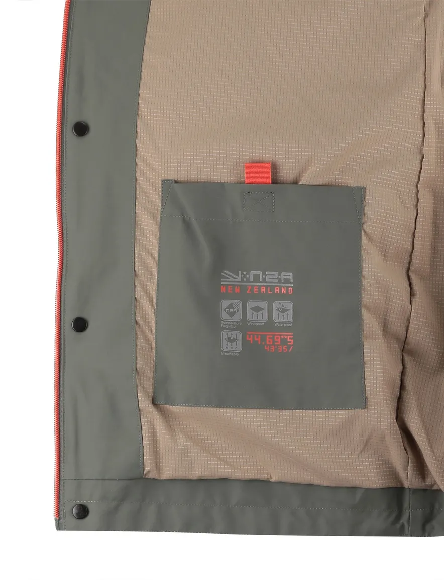 Groene zomerjas New Zealand normale fit waterdicht rits en knopen