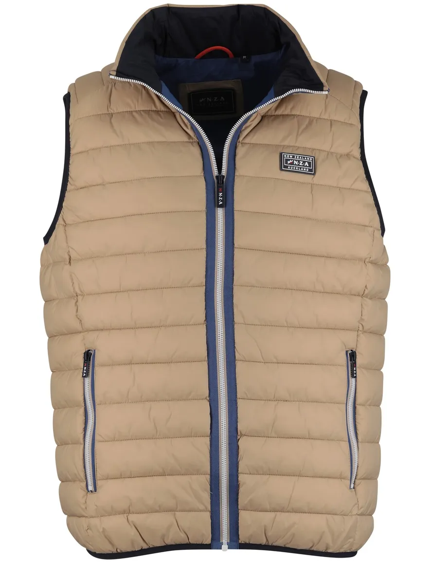 NZA bodywarmer beige effen gewatteerd