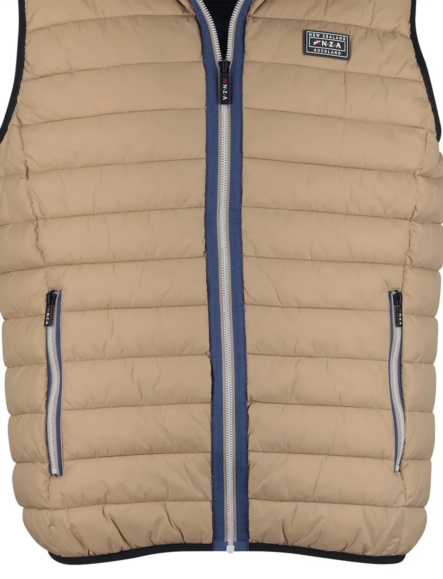 NZA bodywarmer beige effen gewatteerd