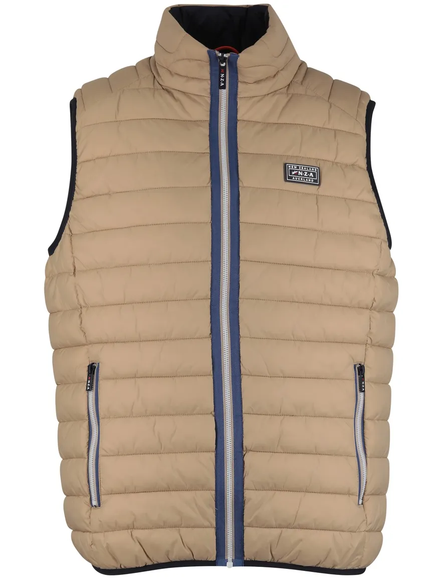 NZA bodywarmer beige effen gewatteerd