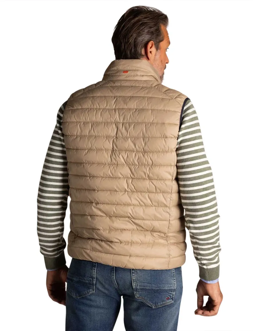 NZA bodywarmer beige effen gewatteerd