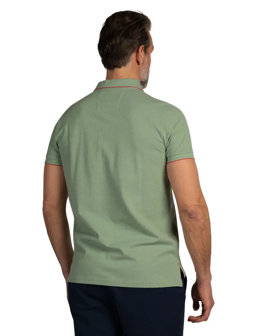 NZA polo mist green melange