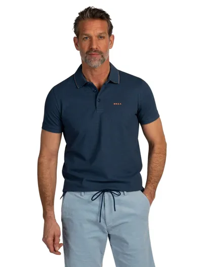 New Zealand Donkerblauwe polo New Zealand normale fit