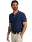 New Zealand v-hals poloshirt donkerblauw oranje rand boord