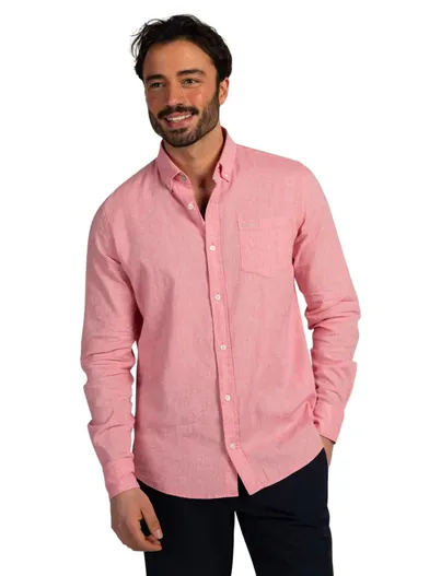 New Zealand New Zealand casual overhemd roze button-down boord