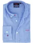 New Zealand overhemd blauw gemeleerd button-down boord