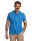 NZA overhemd blauw korte mouw regular fit