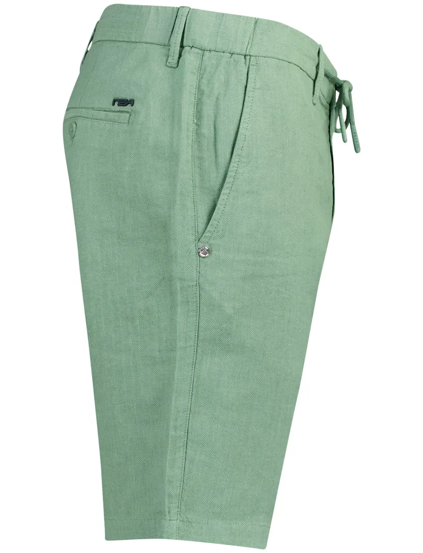 Linnen korte broek groen New Zealand effen omslag