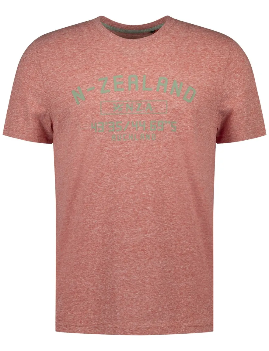 T-shirt New Zealand rood gemêleerd