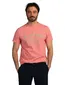 NZA T-shirt rood gemeleerd groene letters