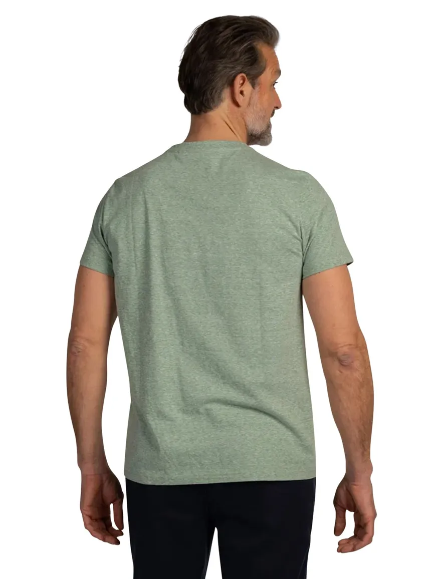 New Zealand T-shirt groen logo rood ronde hals