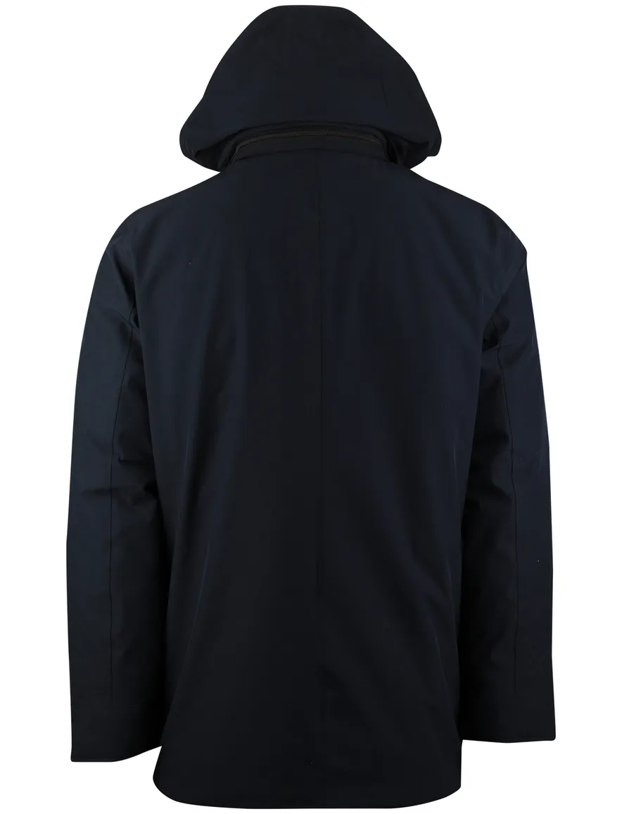 Donkerblauwe tussenjas Pierre Cardin normale fit waterafstotend