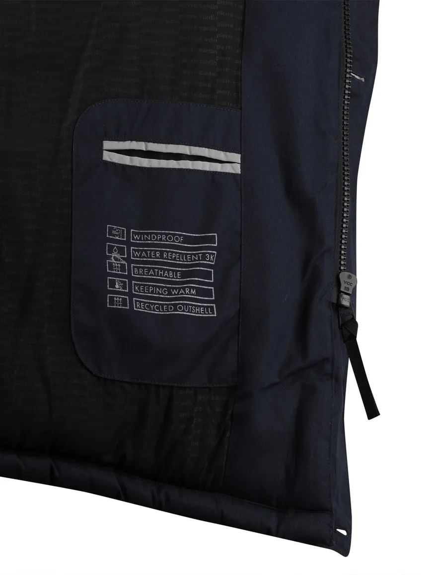 Pierre Cardin winterjas donkerblauw gewatteerd