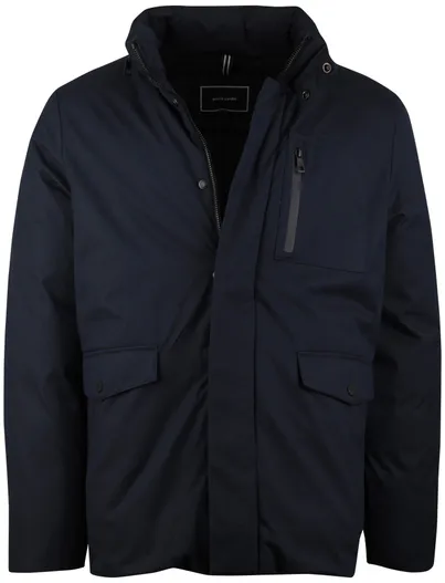 Pierre Cardin Donkerblauwe tussenjas Pierre Cardin waterafstotend normale fit