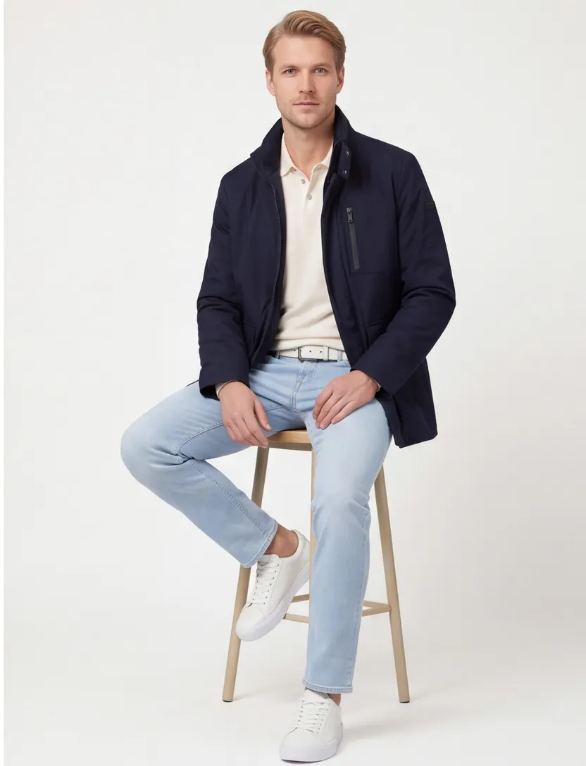 Tussenjas Pierre Cardin donkerblauw normale fit