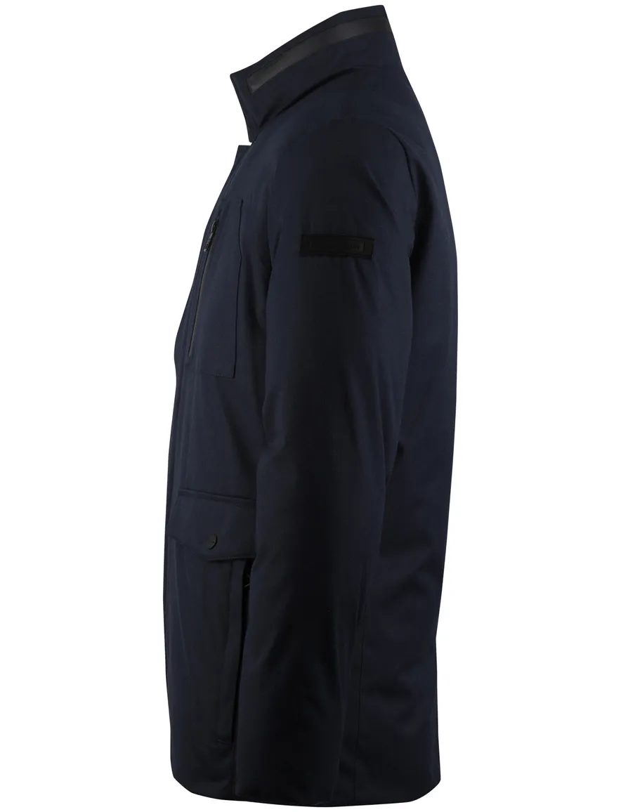 Donkerblauwe tussenjas Pierre Cardin waterafstotend normale fit