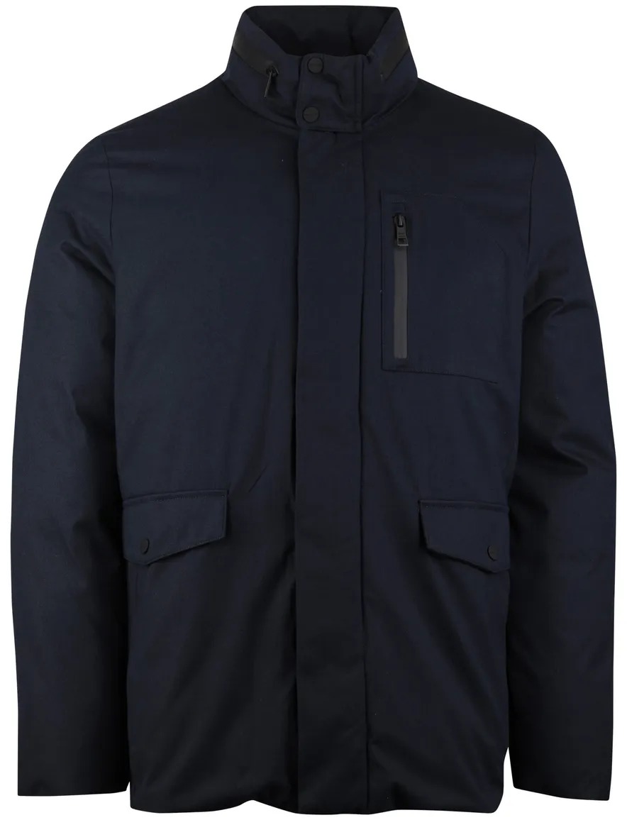 Donkerblauwe tussenjas Pierre Cardin waterafstotend normale fit