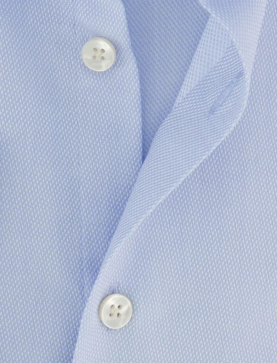 Lichtblauw overhemd John Miller Tailored Fit effen strijkvrij