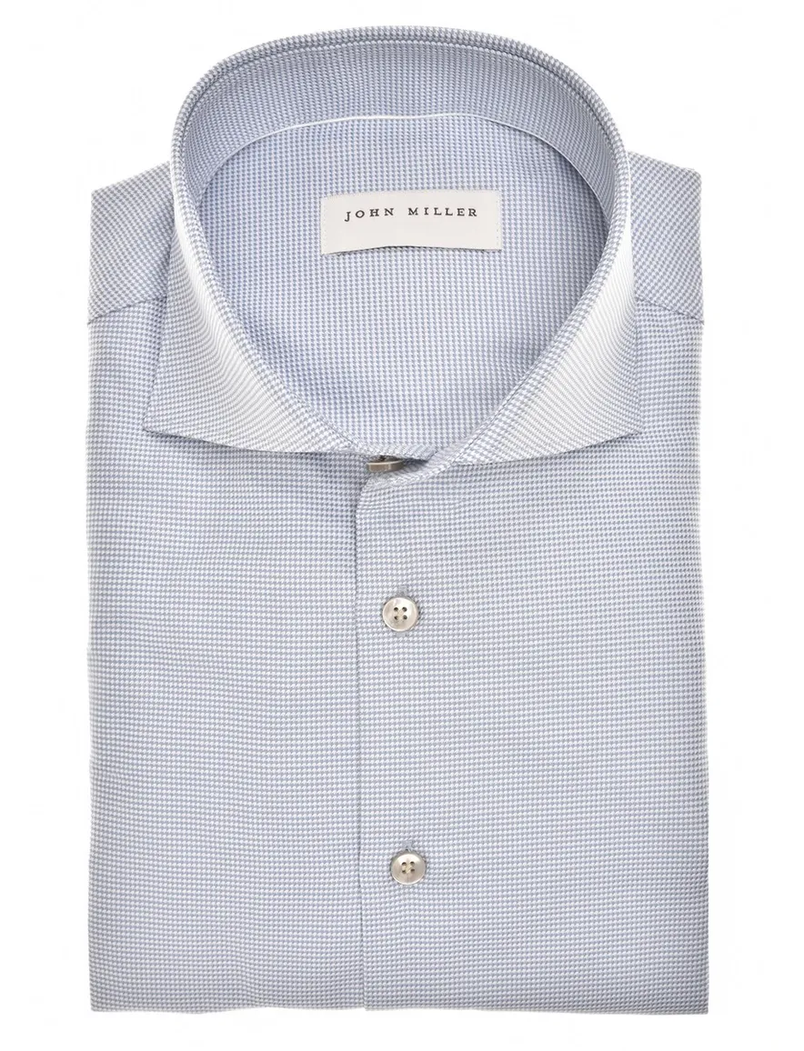 Blauw overhemd John Miller Tailored Fit katoen