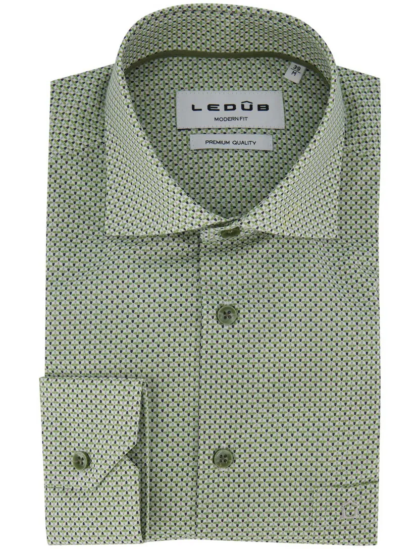 Groen overhemd Ledub met print