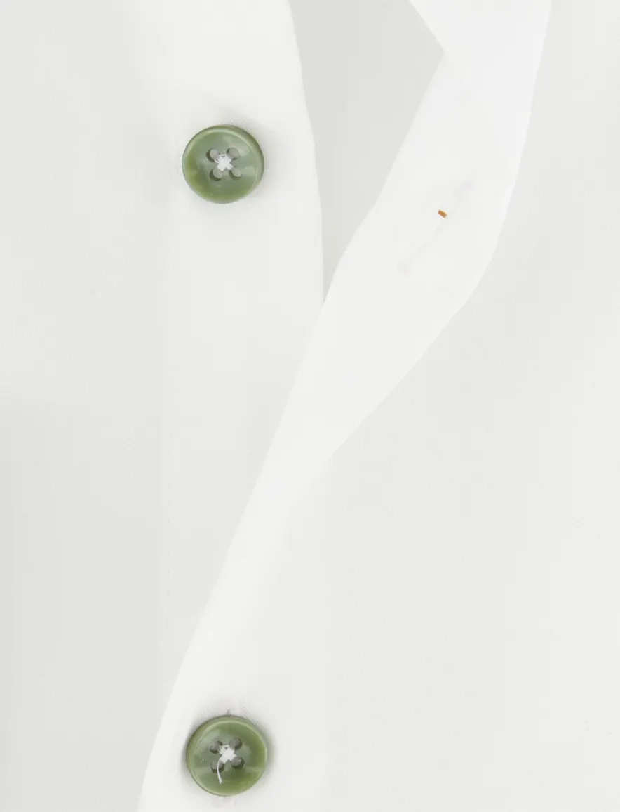 Ledub modern fit new overhemd wit strijkvrij mouwlengte 7