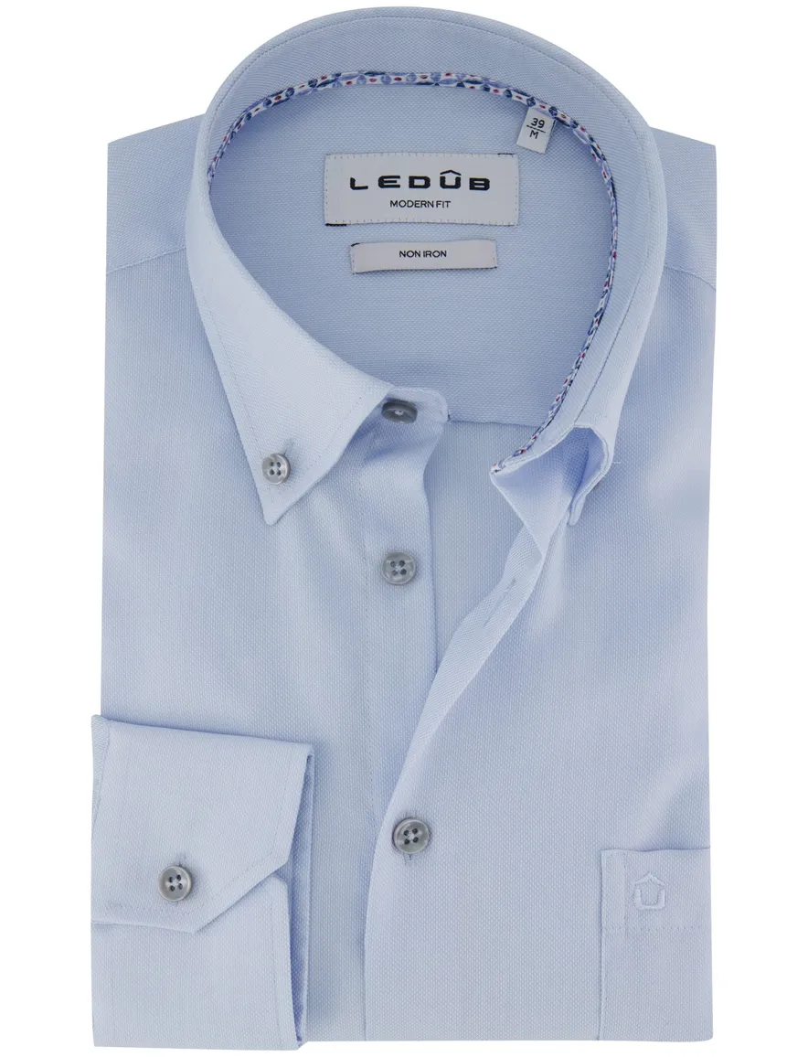 Ledub overhemd button-down strijkvrij
