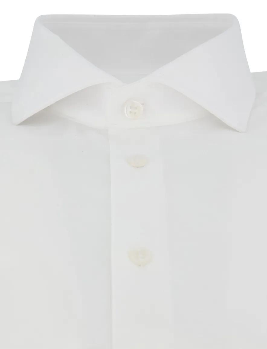 Wit Ledub overhemd slim fit stretch stretch