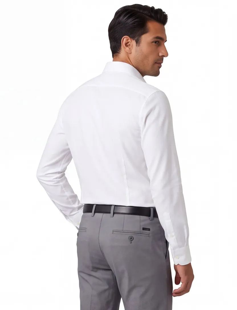 Stretch slim fit Ledub overhemd