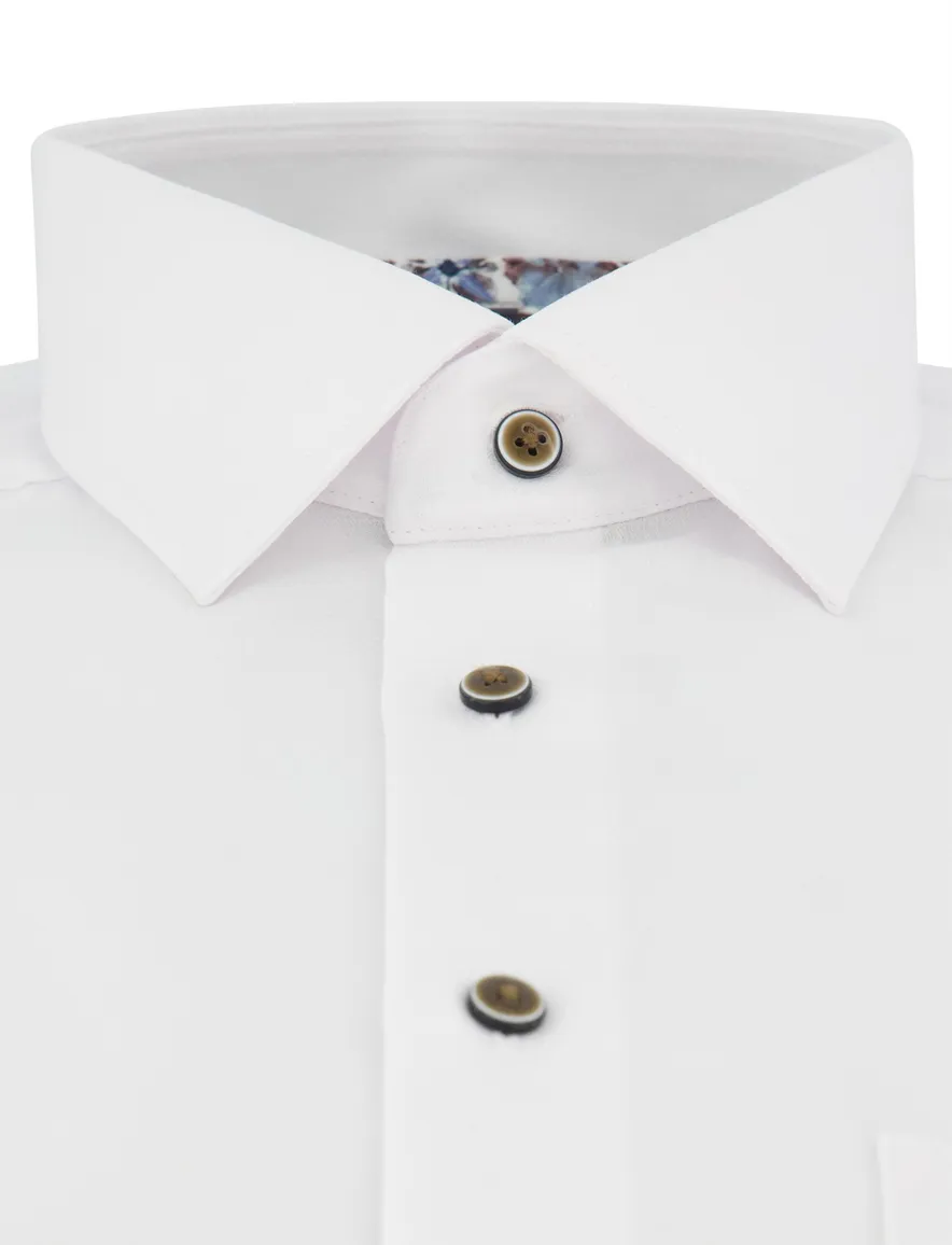 Overhemd OLYMP Luxor strijkvrij Modern Fit mouwlengte 7 wit