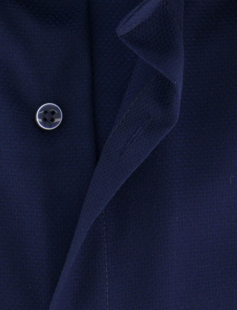 Modern Fit OLYMP donkerblauw strijkvrij overhemd mouwlengte 7