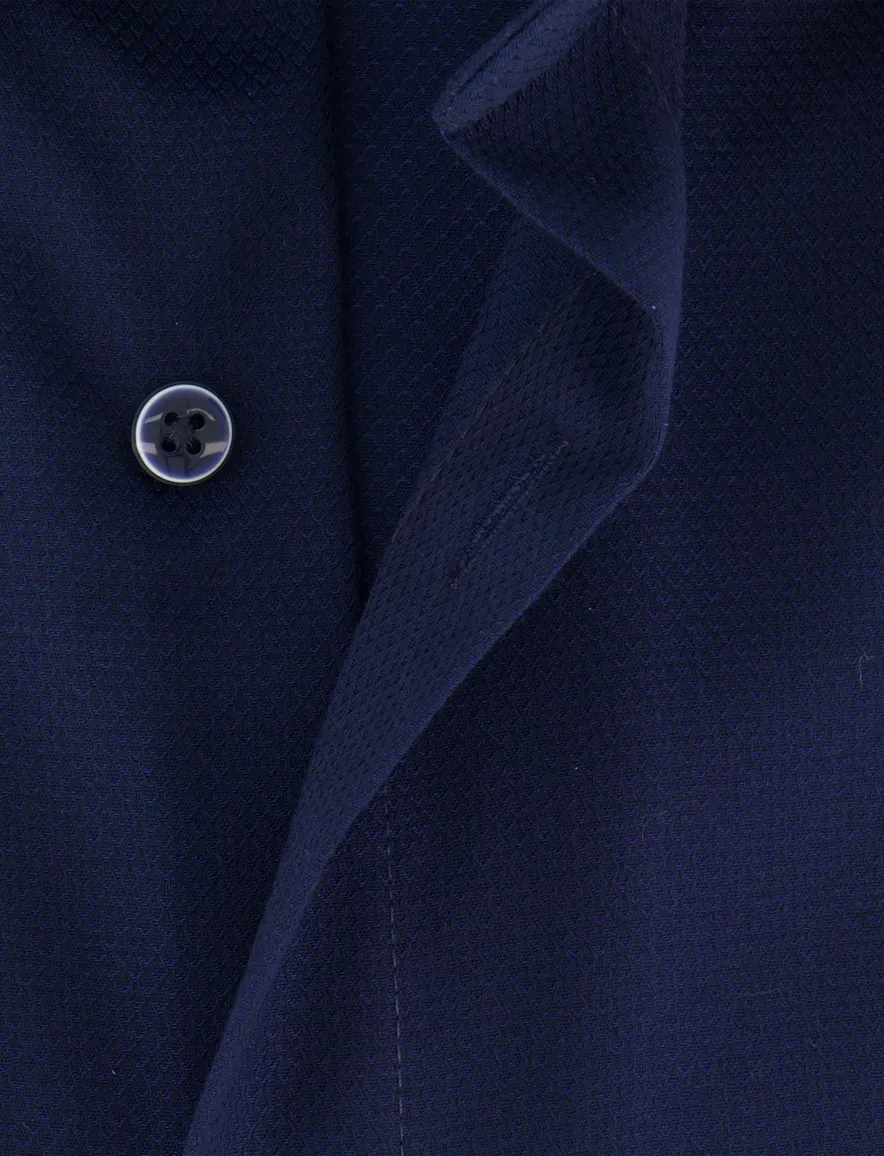 Overhemd OLYMP Modern Fit donkerblauw strijkvrij mouwlengte 7